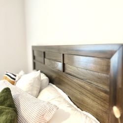 Moving Sale, Wood Bed Frame, Box Spring, Nightstand - Queen Size