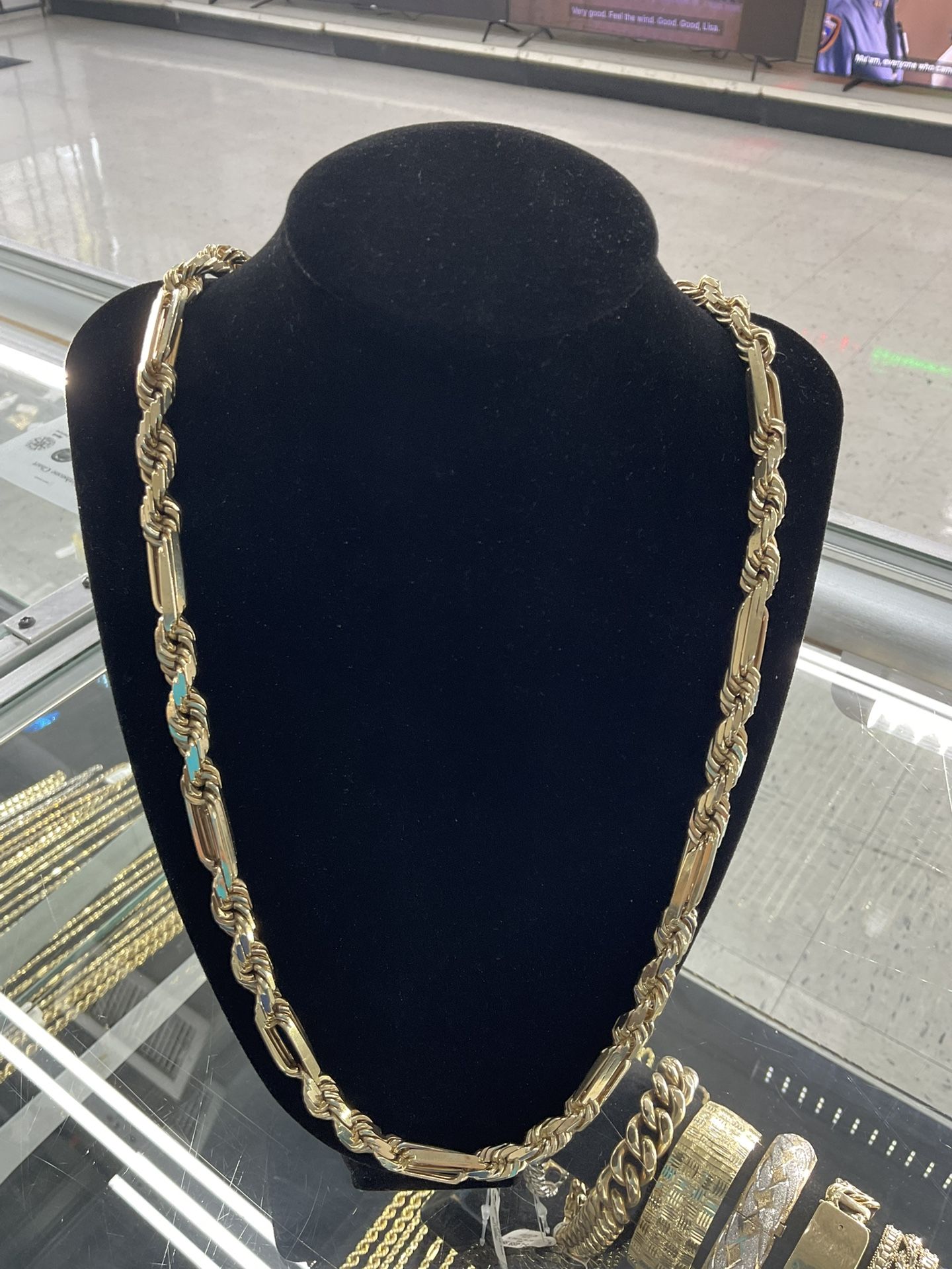 10k Milano Link Necklace 112.4grams 24”
