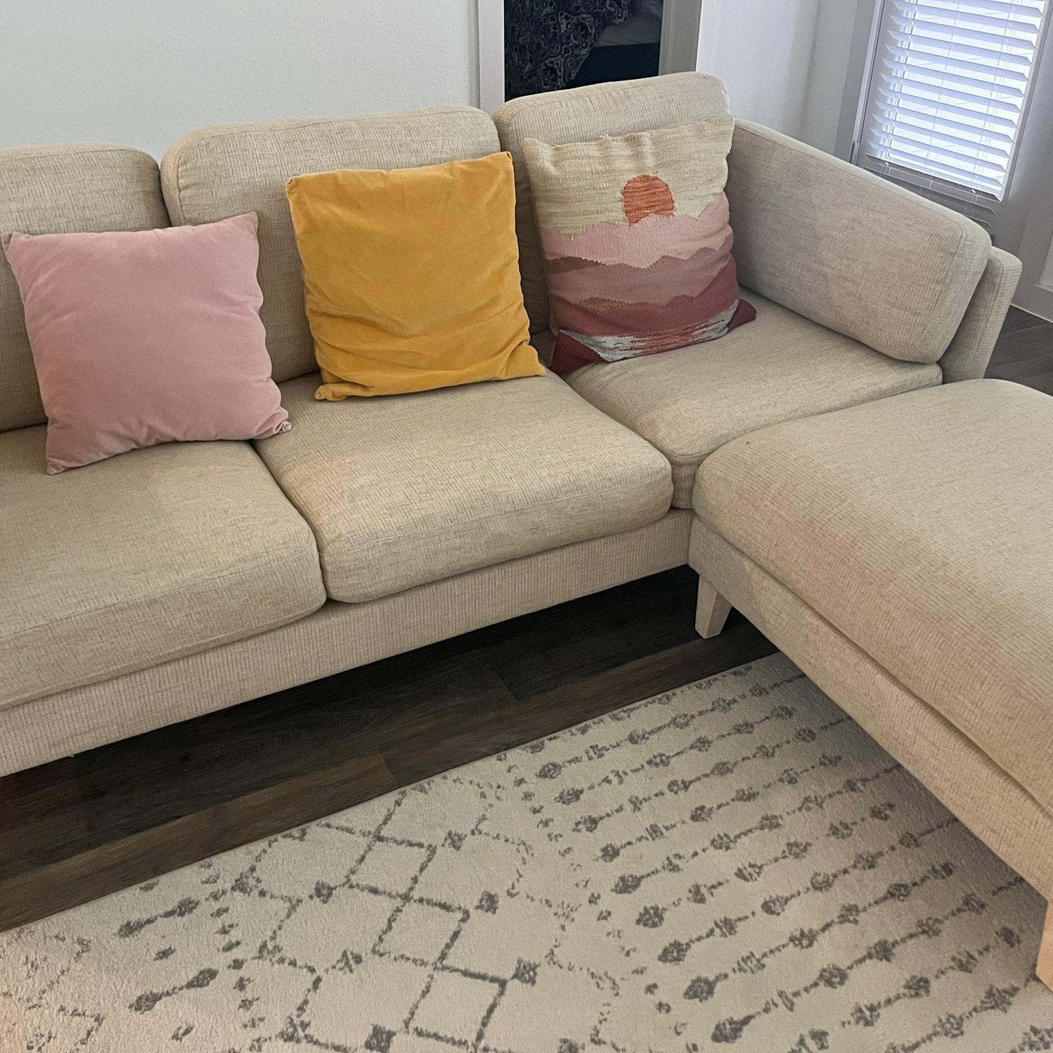 Oatmeal couch 2024 world market