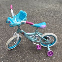 Huffy 12” Frozen Bike With Training Wheels