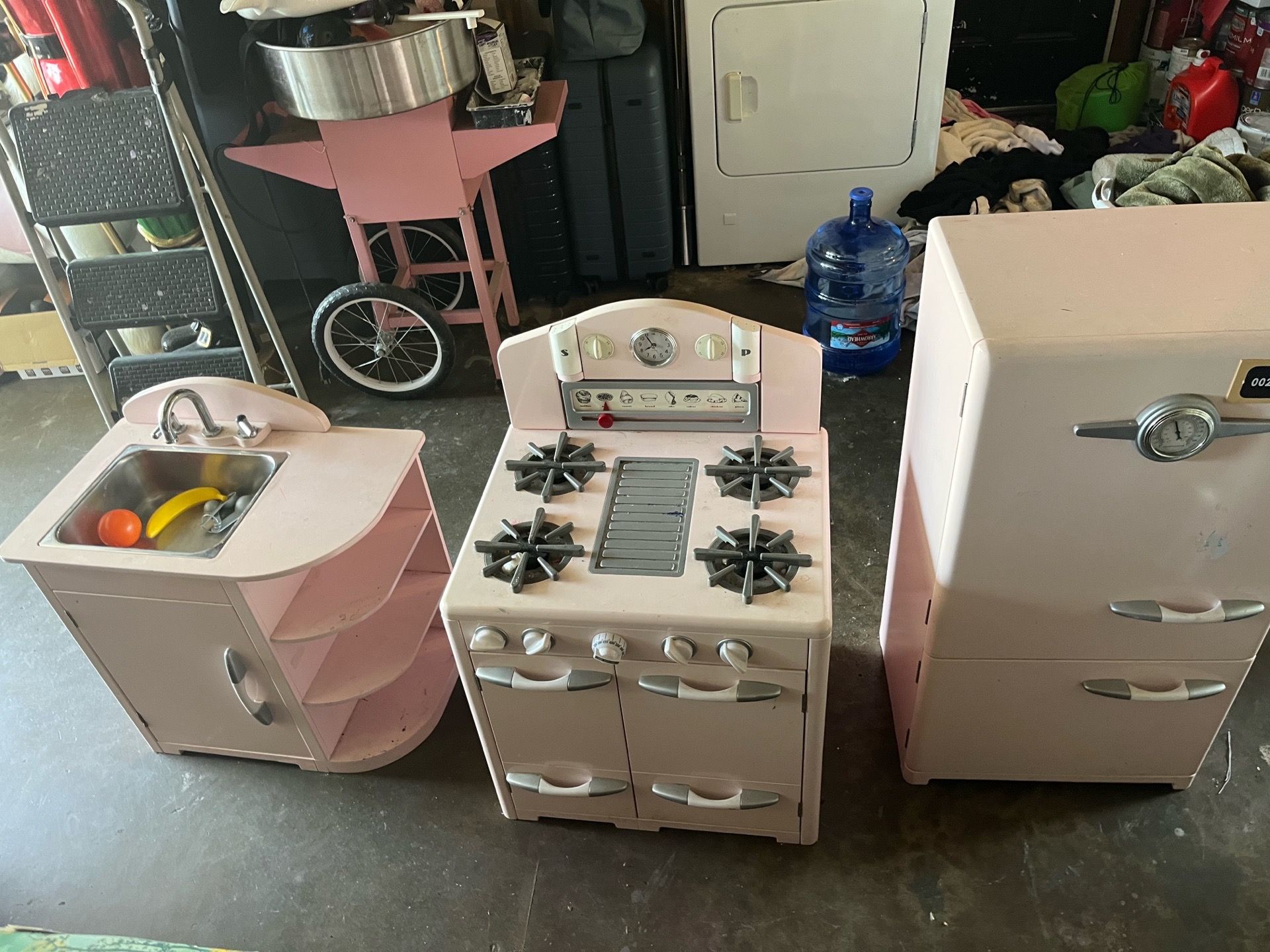 Pottery Barn Kids Pink Retro Play Kitchen 3-Piece Set + Play Food