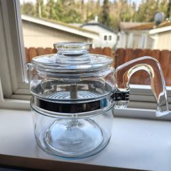 Vintage Pyrex 4 Cup Percolator Glass Coffee Pot