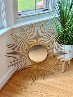 BEAUTIFUL GOLD SUNBURST MIRROR