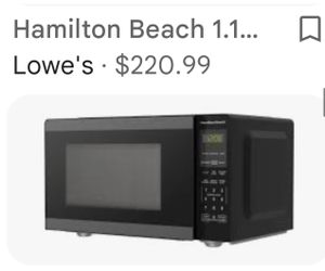 Hamilton Beach 1.1 Cu Ft Microwave very well loved