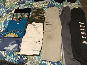 Boys 6 tees and pants and shorts