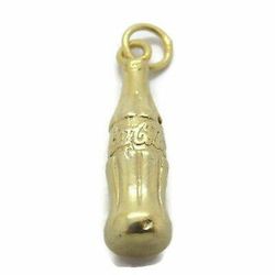 Coca Cola Pendant Charm. 14k Yellow Gold