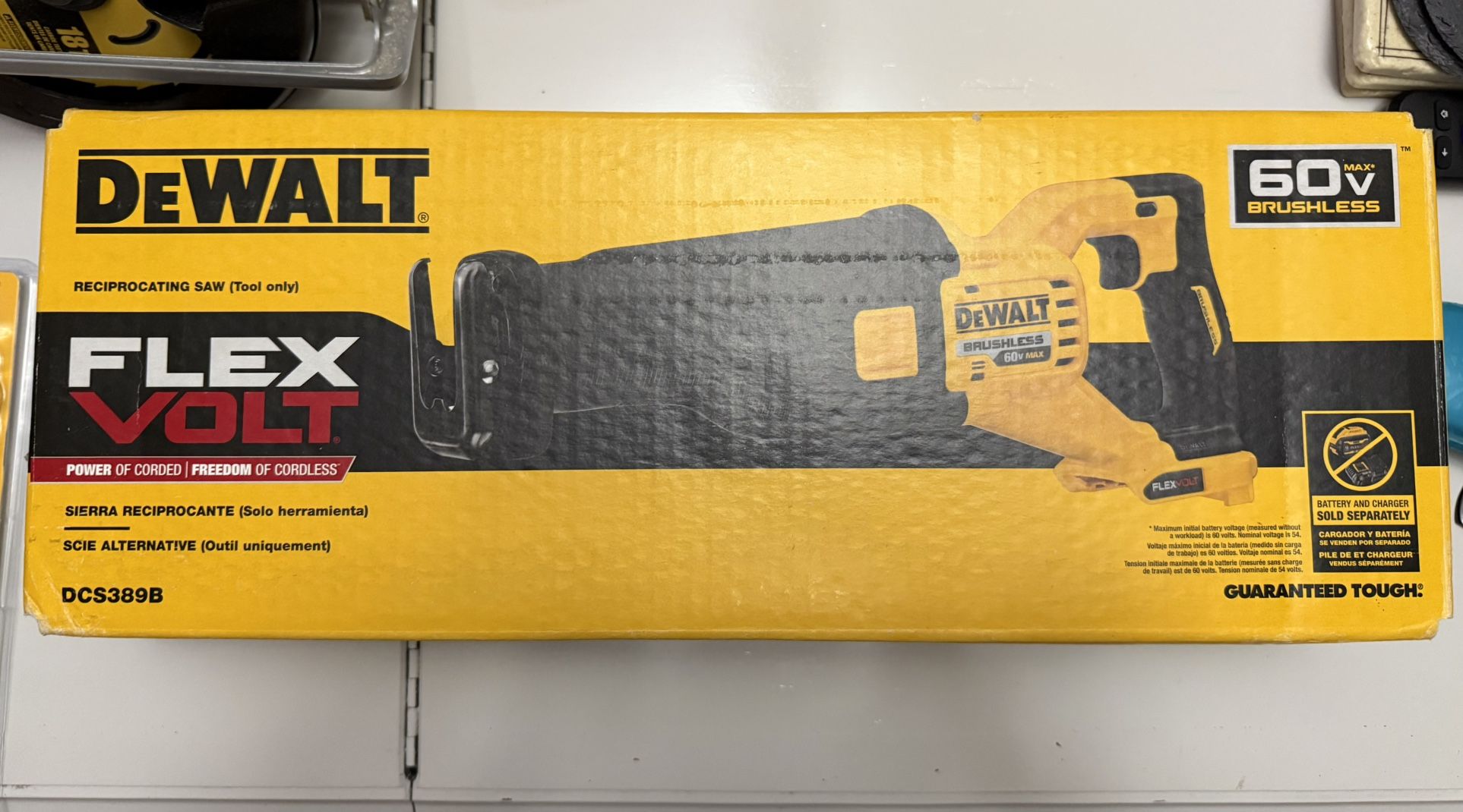 DEWALT FLEXVOLT 60V MAX Cordless Brushless Reciprocating Saw (Tool Only)
