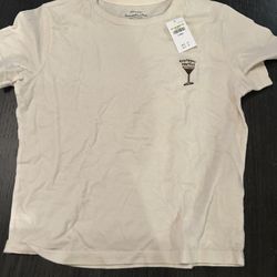 Cream Abercrombie & Fitch baby tee size xs new with tags 