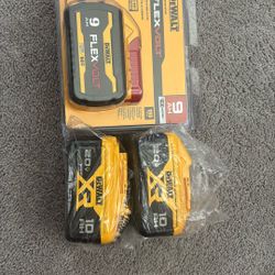 3 Batteries  One Flex 9.0 And  2@ 10.0ah Combo