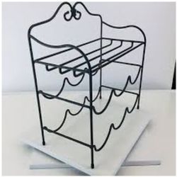 Brand New Still In The Box Longaberger Wrought Iron Tabletop Wine Rack 