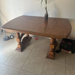 Solid wood table
