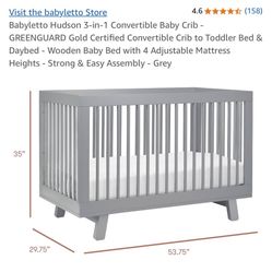 Babyletto Hudson 3-in-1 Convertible Baby Crib 