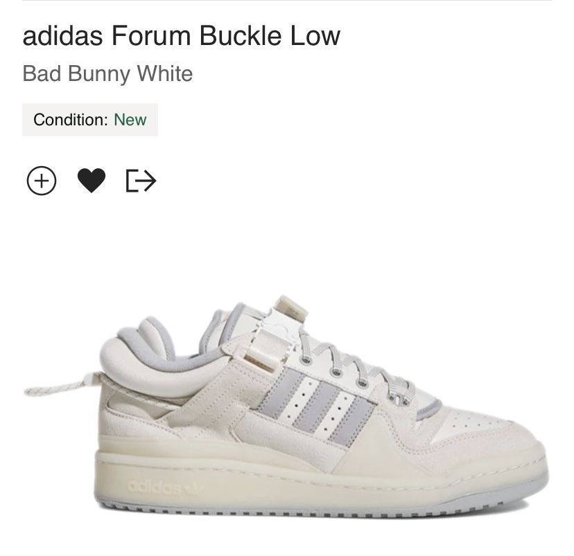 adidas Forum Buckle Low Bad Bunny White available 300$ All Sizes Available sz u need ?