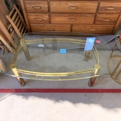 Glass Coffee And Side Table