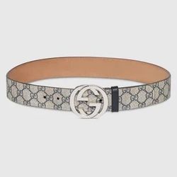 GUCCI GG Supreme belt with G buckle