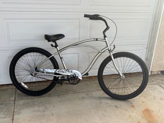 Super Slick Silver Electra 3 Speed Aluminum Frame Cruiser Bike