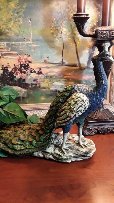 Vintage Peacock Figure