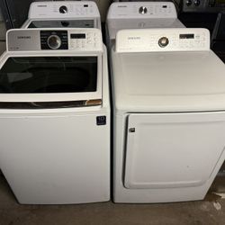 Samsung washer and electric dryer HE 4.5&7.4 CUFT with drawer dispenser ‼️CLEAN & 45 DAYS WARRANTY‼️ Delivery FEE SAME DAY‼️