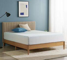 New Queen Size Zinus 12 Inch Green Tea Cooling Memory Foam Mattress, Medium Firmness