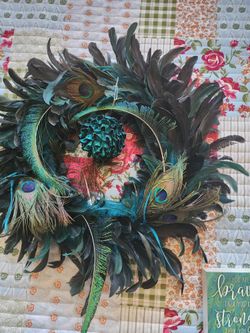 Peacock Wreath With Oranament