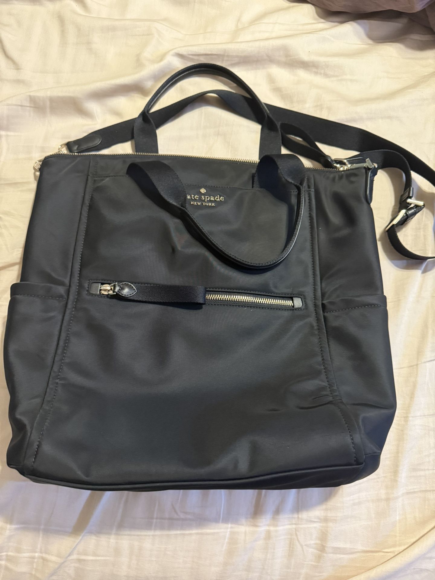 Kate Spade Nylon Backpack/Tote - Black