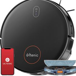 Ultenic Robot Vacuum and Mop Combo, D6s Robot Mop with Sonic Mopping, Robotic Vacuums 3000Pa Suction, Carpet Boost, Self Charging, App/Alexa/Remote Co
