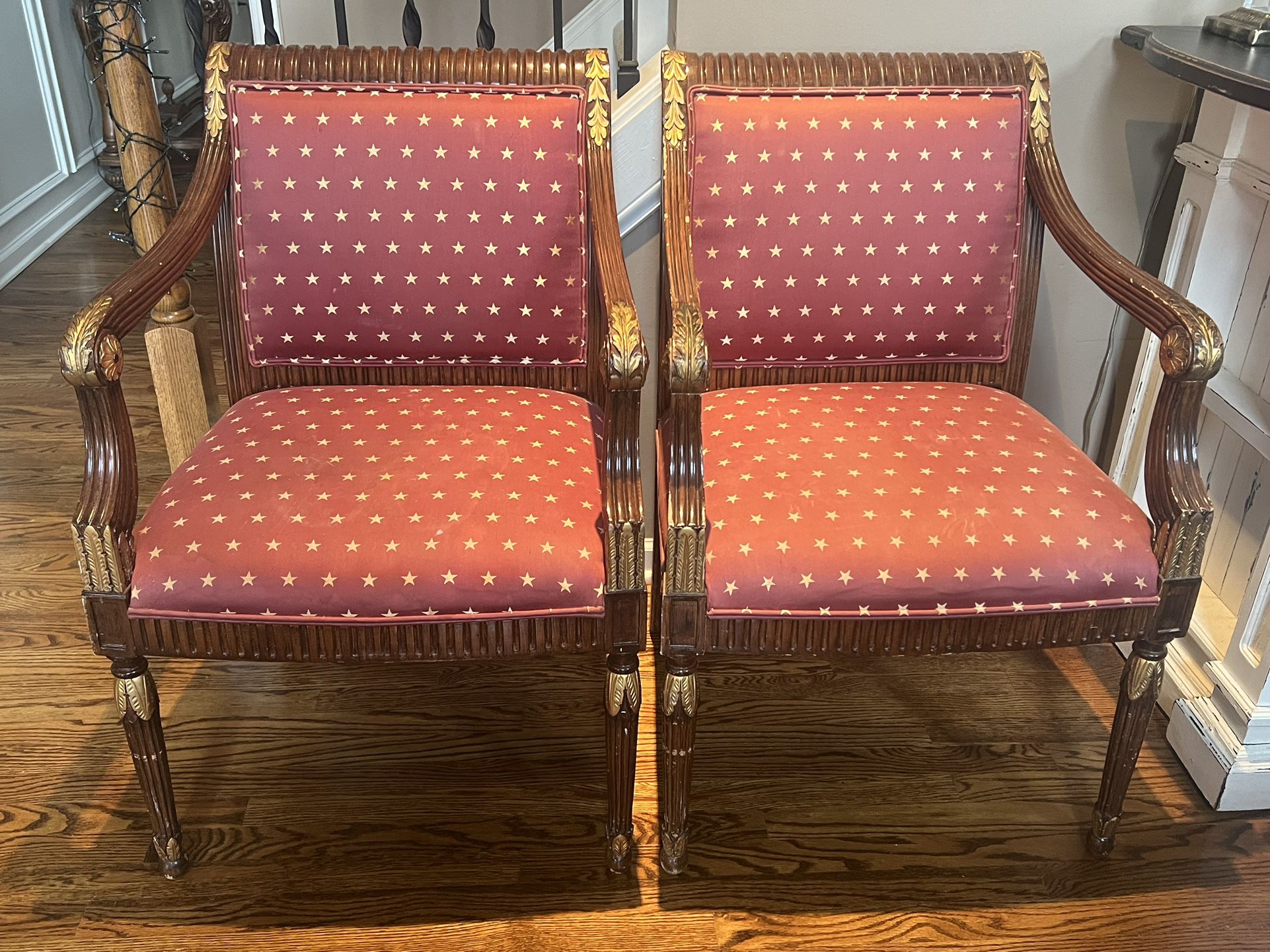 COUNCILL CRAFTSMEN Open Upholstered Arm Chairs