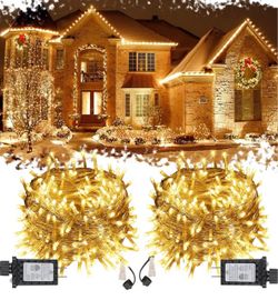 Warm White Outdoor Christmas String Lights 2-Pack