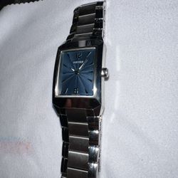 Concord Carlton Stainless Steel Watch Blue Dial Ref 14.E6.1450