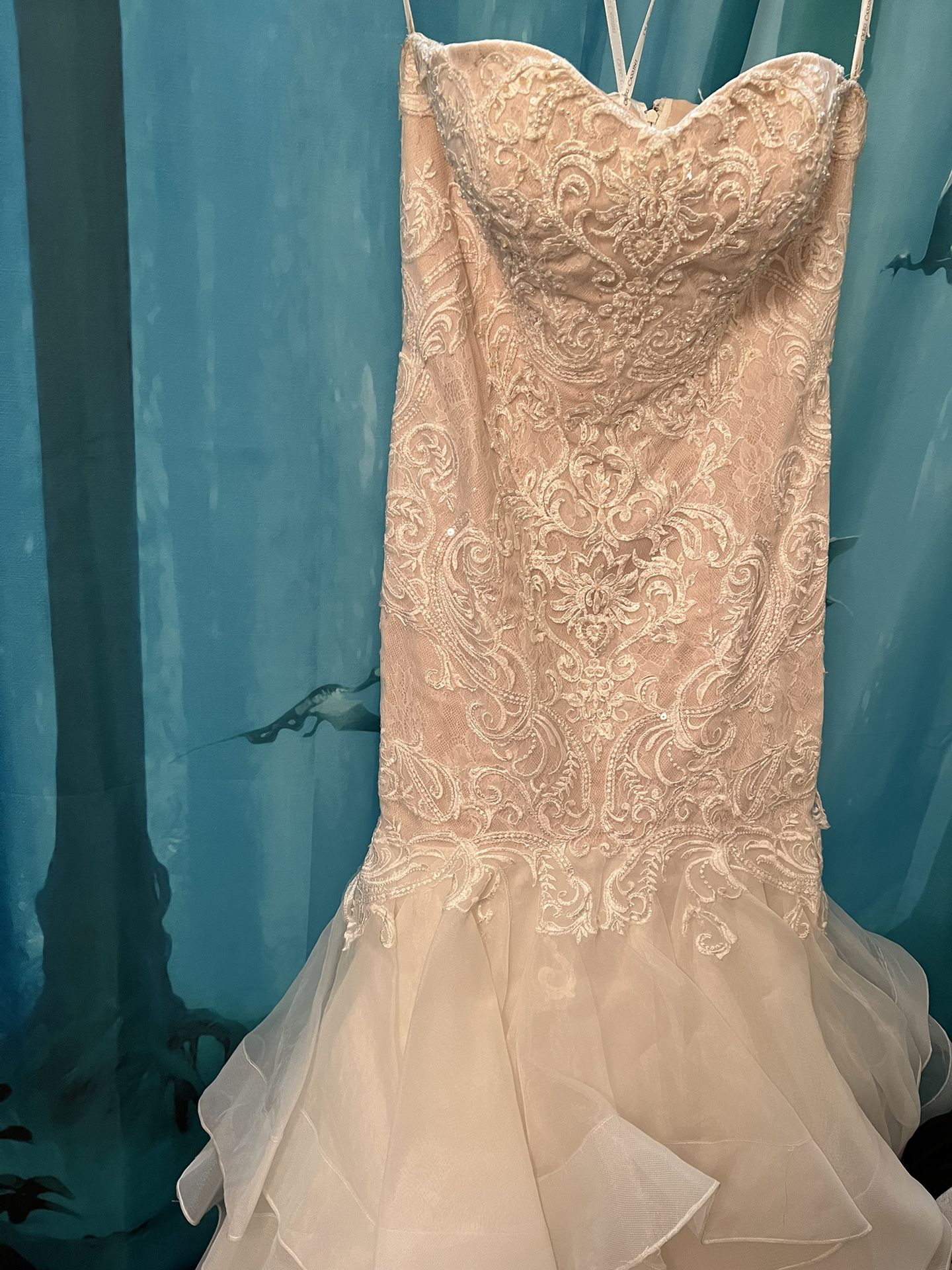 Wedding Dress Size 12 With Veil