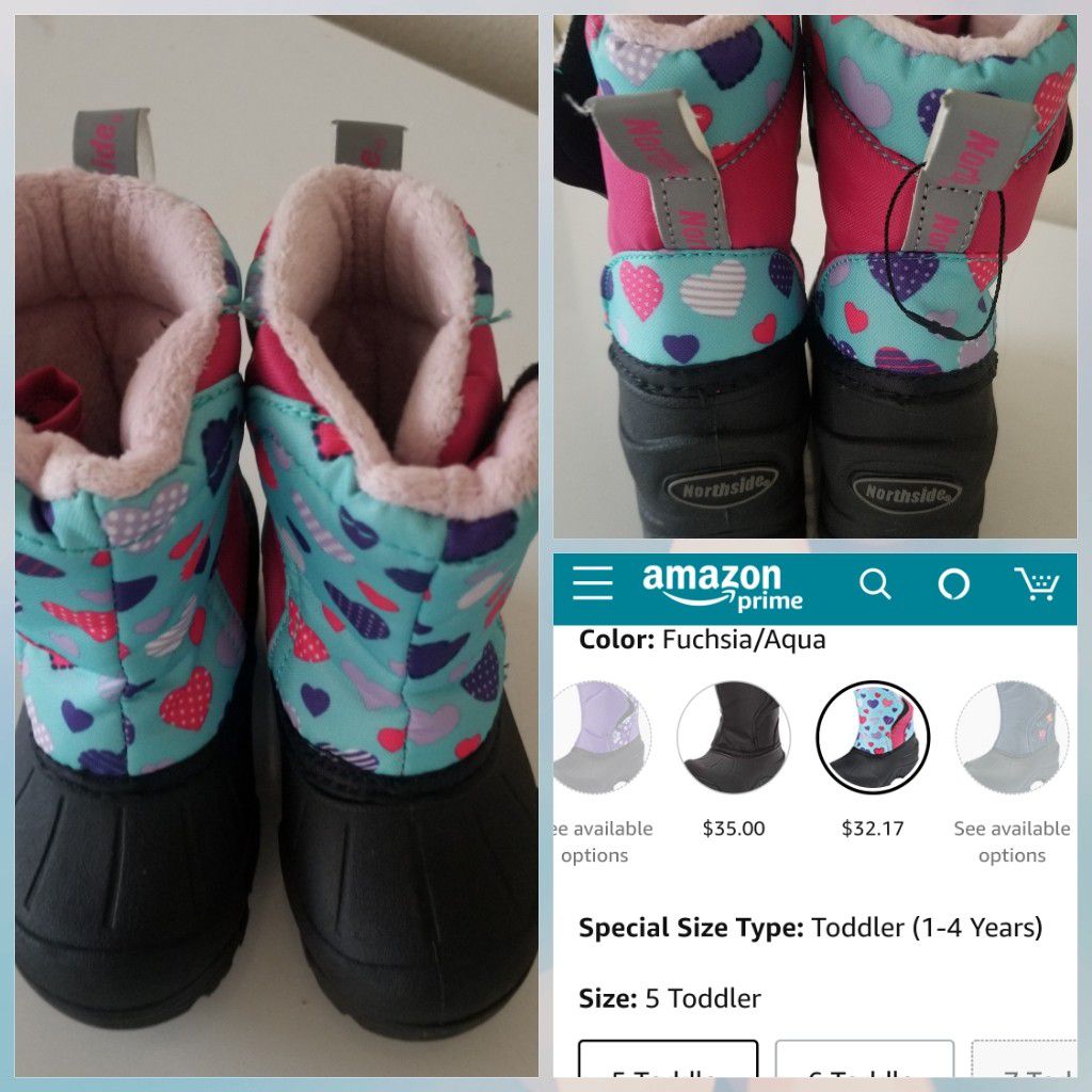 BRAND NEW NORTHSIDE TODDLER GIRLS SNOW BOOT SIZE 5