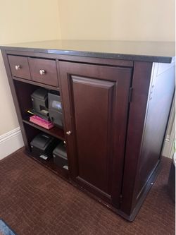 Wood Cabinet With Granite Top