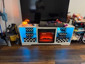 Fireplace tv stand