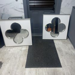 Midcentury Four Leaf Clover Mirrors