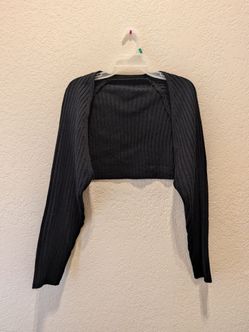 Black knit bolero cardigan sweater