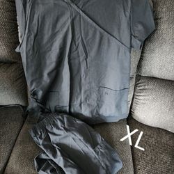 Gray XL Scrub Set