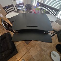 Black Stand Up Desk Converter 