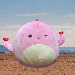 Squishmallow Cacey Pink Heart Plant Cactus Stuffed Animall Large 20" Inch