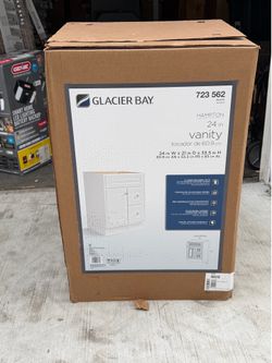 Brand New Glacier Bay Hampton 24” Bathroom Vanity Cabinet – White 2x available