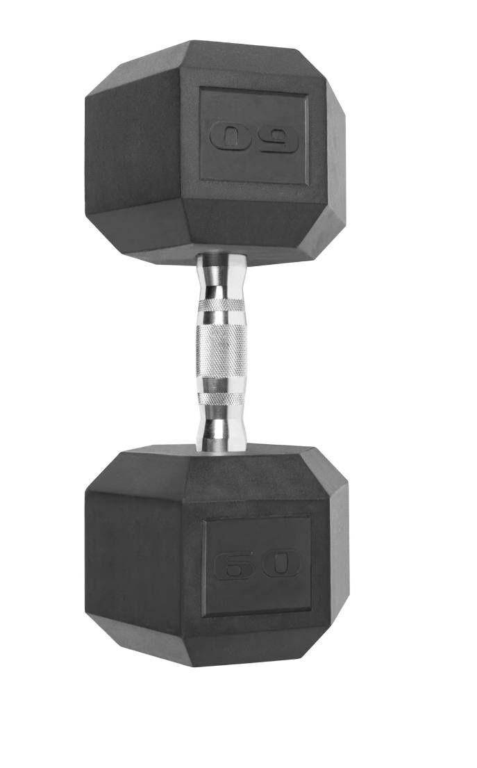 CAP Barbell, 60lb Coated Hex Dumbbell, Single