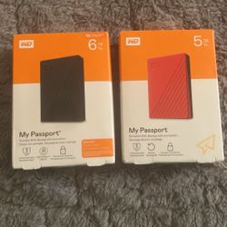 Brand New Portable HDD 5 And 6 TB. WD My Passport