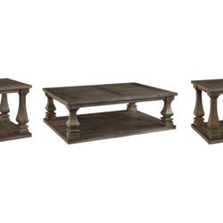 Ashley Johnelle Coffee Table with 2 End Tables - Like New