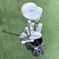 Orlimar Golf Bag with 9 Clubs, Balls, Putters, Tees