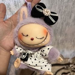 Labubu + Polka Dot Dress Elegant Outfit Set