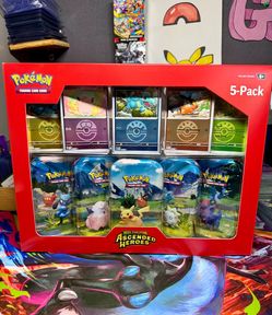 Ascended hero tins Pokemon cards (10 packs in each box)