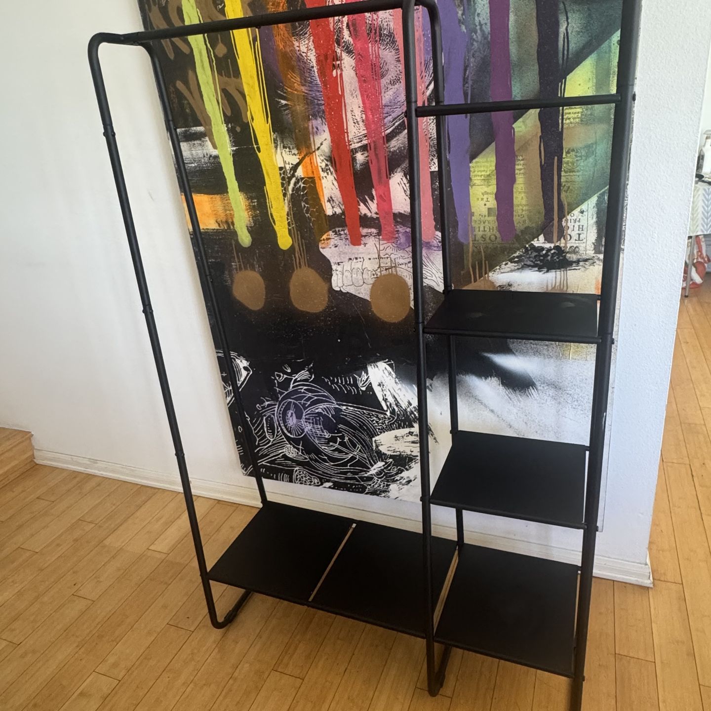Clothing Rack with Shelves - Black
