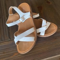 White Sandals Size 3 Girls