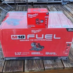 Milwaukee M18 'Fuel' 10" sliding compound miter saw, orbital sander, 'Forge' battery,  charger