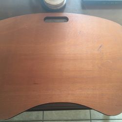 Wood laptop stand
