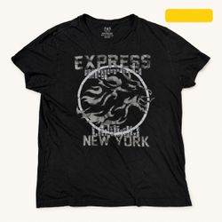 Express New York Black Graphic T-Shirt Size XL